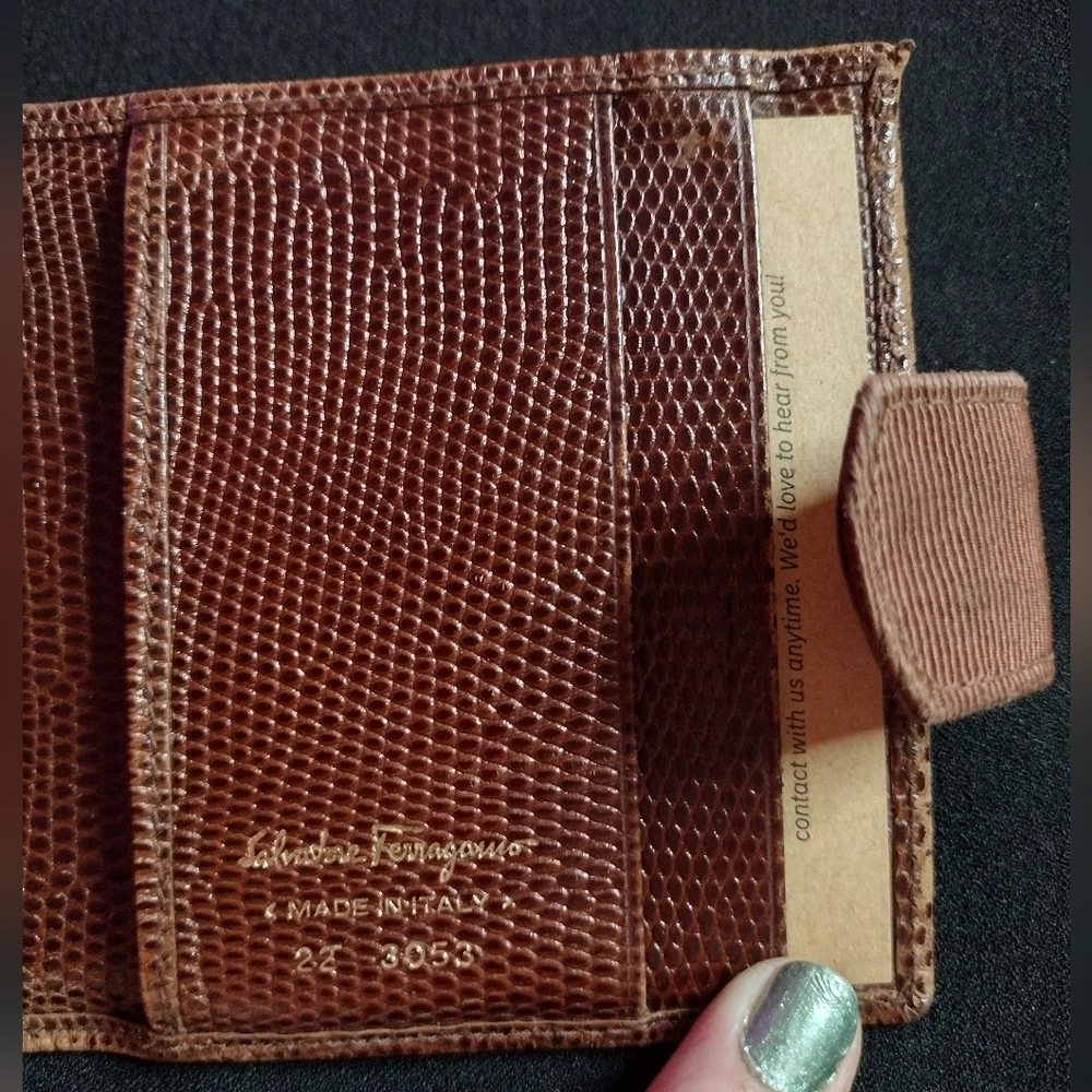 Salvatore Ferragamo Brown Leather Bi-fold Wallet